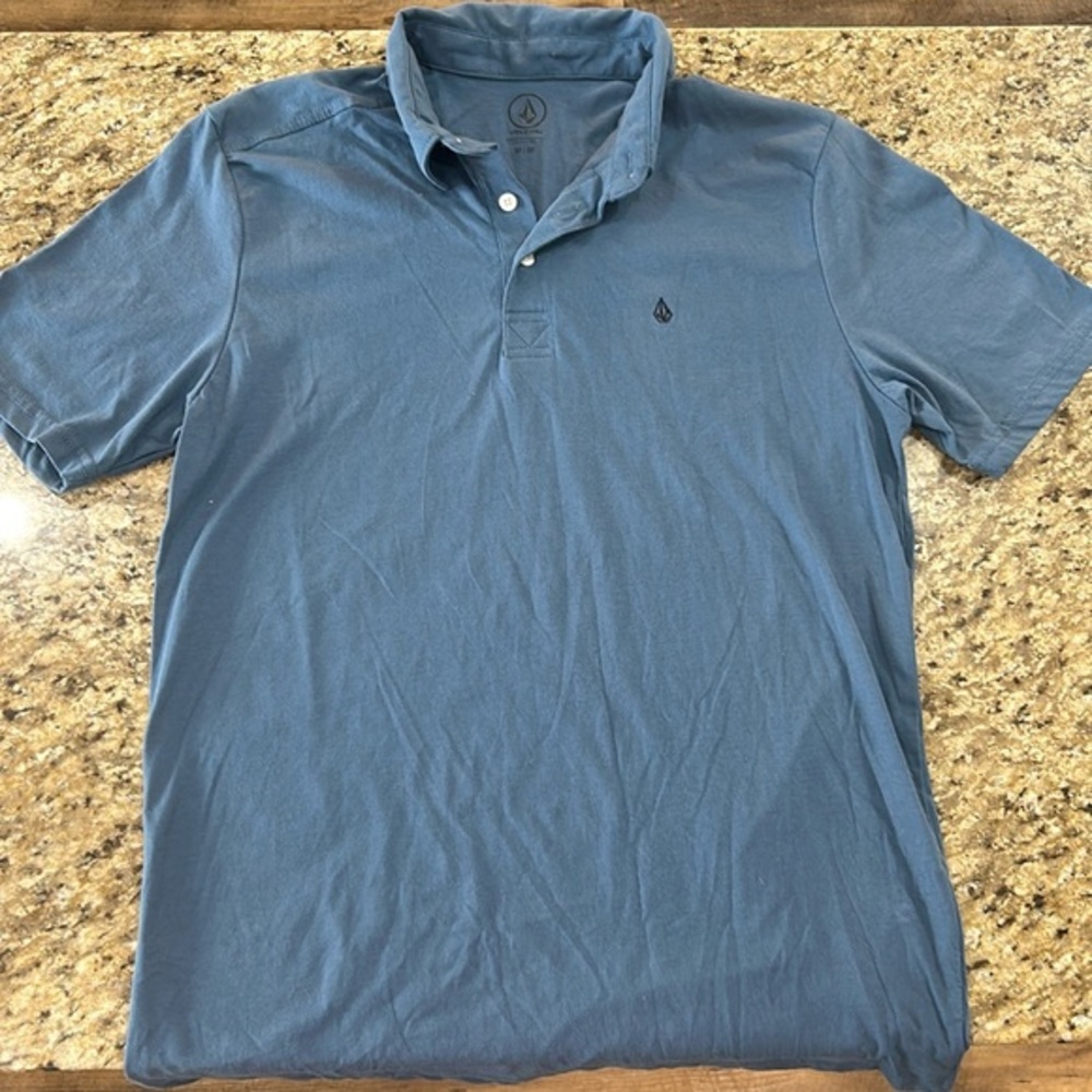 Volcom Mens Short Sleeve Polo Shirt Blue Size M A0102306